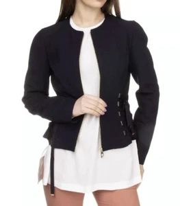 VERSACE COLLECTION⚡{$995} Corset lace up side straps cropped jacket size 42IT - Picture 1 of 5