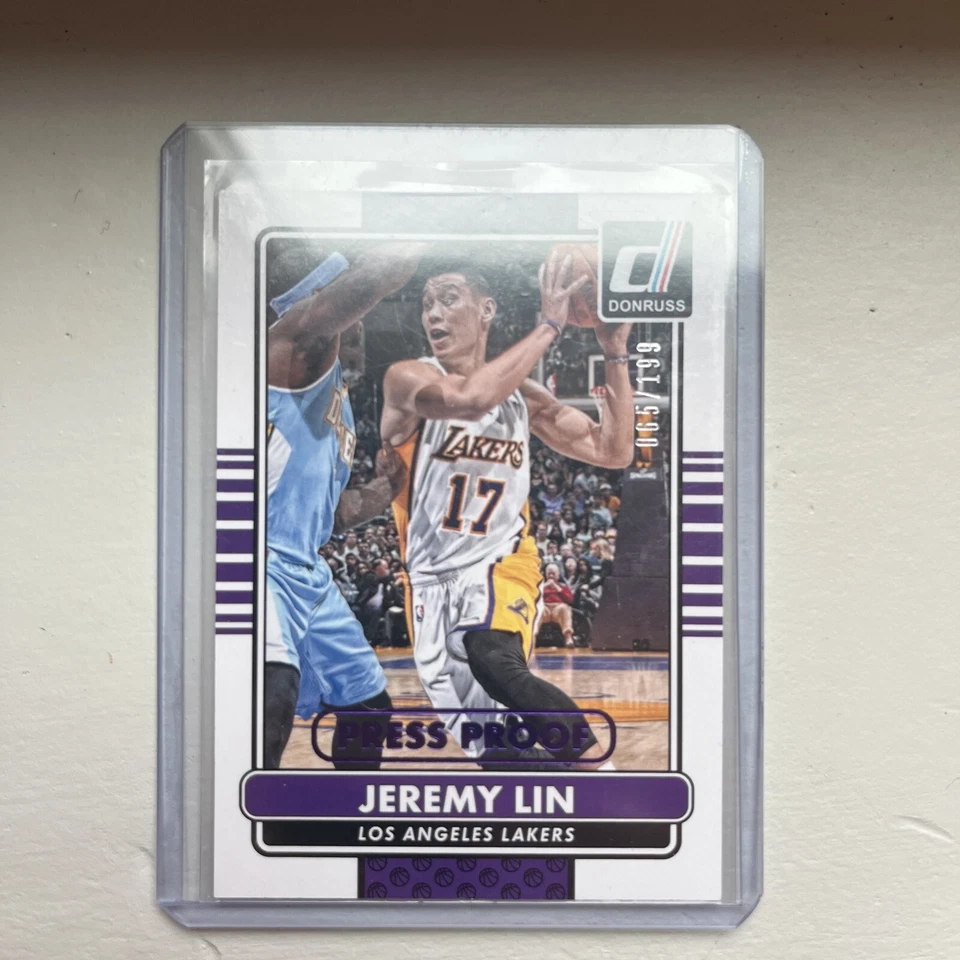 Very rare 2014-15 Panini Donruss - Press Proof Purple #101 Jeremy Lin /199 - Image 1 of 2