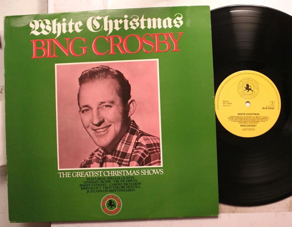 Bing Crosby Holland Import Lp White Christmas On Black Lion - Nm / Vg - Image 1 of 1