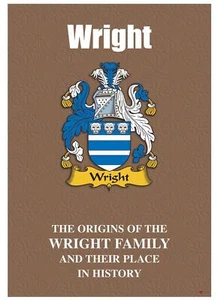 Wright englischer Geschichtsheft mit Nachnamen mit historischen Fakten dieses berühmten Namens - Bild 1 von 2