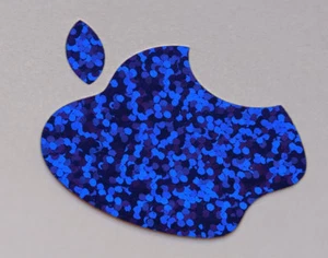Glitter Blue Color Changer Logo Overlay for Macbook - Picture 1 of 1