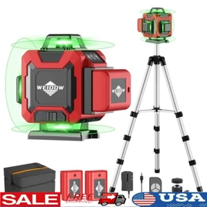 Laser Level 360 Self Leveling with Tripod 4D Lazer Level 4x360° Cross Line Laser - Picture 1 of 6