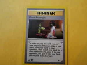 Pokemon Gym Heroes 2000 1° Edizione Allenatore Buone Maniere #111/132 Come Nuovo - Foto 1 di 1