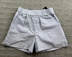 Art Class Girl's Size Medium (8) Striped Seersucker Shorts Blue/White - Picture 1 of 5