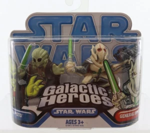 Star Wars Galactic Heroes Jedi Kit Fisto and General Grievous New NIP 2008 - Picture 1 of 5