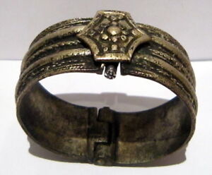 POST MEDIEVAL OR BYZANTINE SILVER TWO PARTS BANGLE/ARTIFACT ANCIENT BRACELET#34B