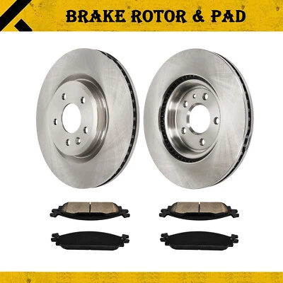 Disc Rotors & Ceramic Brake Pads Front For 2011 2012-2014 Ford Explorer 2.0/3.5L - Image 1 of 4