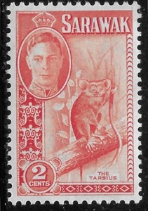 Sarawak:1950 SC#181 MLH OG VF THE TARSIUS - Picture 1 of 2