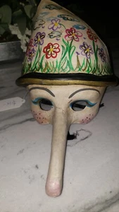 ca' del sol paper mache' Theater pinnochio Mask Venice Italy - Picture 1 of 11