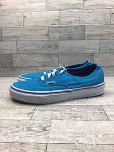 Vans Off the Wall Lace up Turquoise Blue Canvas Sneakers Mens 6 Womens 7.5 - Picture 1 of 9