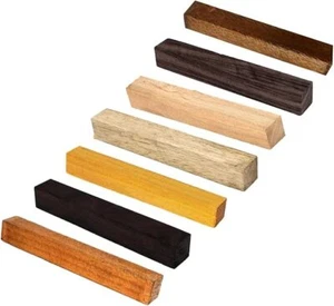 Combo Pack of 14, Variety 7-Species of Pen Turning Wood Blanks 3/4" x 3/4" x 6" - Picture 1 of 1