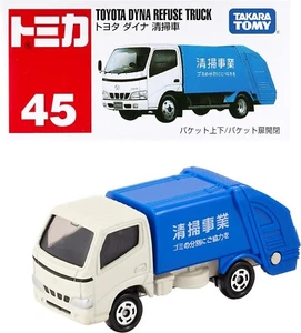 Takara Tomy Tomica No.45 Toyota Dyna Refuse Truck Mini Car Toy - Picture 1 of 4