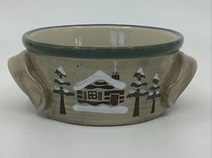 New Sonoma Home Life Style Lodge 5.5” Chili Soup Cereal Bowl Bear Cabin Trees - Picture 1 of 6