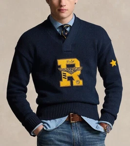 Polo Ralph Lauren Herren Varsity Letterman & Patches Pullover - Bild 1 von 5