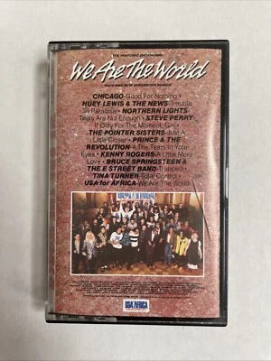 WE ARE THE WORLD Cassette Tape USA FOR AFRICA 1985 VTG Michael Jackson/The Boss - Image 1 of 4