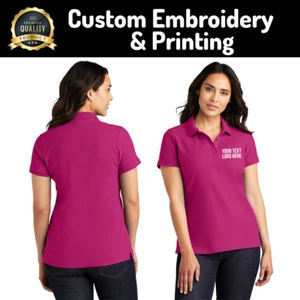 Polo de algodón de primera calidad para dama: hecho a medida para uniforme de negocios. - Imagen 1 de 15