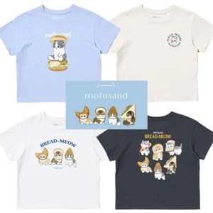 Uniqlo mofusand 2025 Bread Series UT Short-Sleeve Graphic T-Shirt kids Japan NEW - Picture 1 of 8