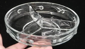 VINTAGE PADEN CITY GLASS DIVIDED RELISH DISH, TRAY, COMET PATTERN, ART DECO - Picture 1 of 4