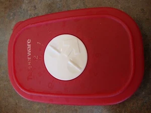 TUPPERWARE Replacement LID Seal Only Red Rectangle #4154C FREEZER MATES DIAL - Picture 1 of 1