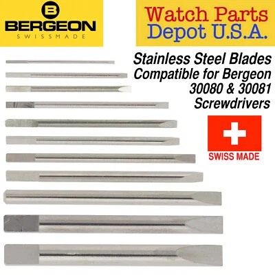 Bergeon Replacement Screwdriver Blades Tips for Bergeon 30080 30081 Swiss Made - Image 1 of 3