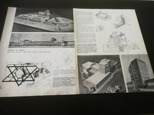1958 AEROPORT DE LONDRES TERMINALS ARCHITECTURE FREDERICK GIBBERD RETRO DESIGN  - Picture 1 of 2