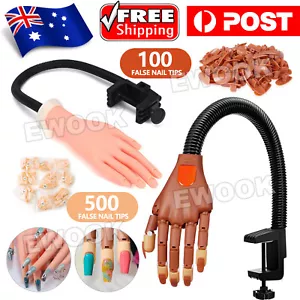 Flexible Nail Art Practice Training Model Trainer Hand Refit Replace Tip AU - Picture 1 of 13
