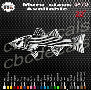 Cbcdecals- Calcomanía de calcomanía de bajo rayado Calcomanías de ciervo Caza y pesca - Imagen 1 de 1