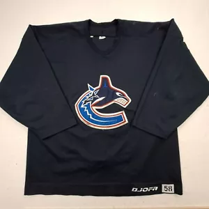 Vintage Vancouver Canucks Jofa Trikot Herren 58 schwarz Praxis Grafik Orca Mikrofon - Bild 1 von 17
