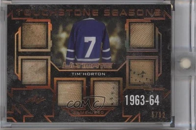 2018-19 Leaf Ultimate Touchstone Seasons /12 Tim Horton #TS-14 HOF - Image 1 of 2