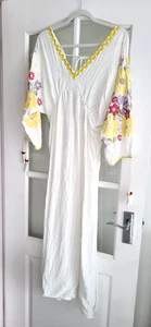 NWT Monsoon Beach maxi sun dress embroidered size Med 14-16 uk - Picture 1 of 7