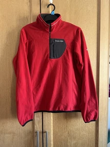 Mens Fleece Jumper CRAGHOPPERS Size Small / Medium Red 1/4 Zip Smart Casual - Picture 1 of 8