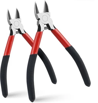 2 piezas cortadores de alambre de alta resistencia alicates de corte pequeños diagonales eléctricos para manualidades Foto 1 de 4