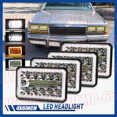 Faros LED de haz alto bajo DRL de 4x6 pulgadas para Ford LTD Crown Victoria LTL9000 4 piezas Foto 1 de 4