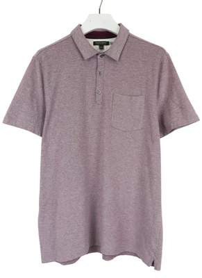 Camiseta BANANA REPUBLIC Para Hombre XL Cuello Manga Corta Abertura Púrpura Polo Elástico Foto 1 de 4