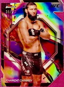 2024 Topps Finest UFC COMMON Refractor KHAMZAT CHIMAEV Die Cut 34/75 SSP - Imagen 1 de 2