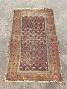Tappeto Tappeto Lana Multicolore Orientale Vintage Tradizionale Fatto a Mano 137x82 cm - Foto 1 di 20