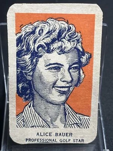1952 Wheaties Alice Bauer Portrait (Hand-Cut) Professional Gold Star - Picture 1 of 2