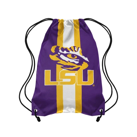 LSU Tigers Team Stripe Drawstring Back Pack FREE SHIP!! Cover