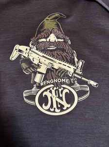 Felpa con cappuccio uomo PTX FNGNOME Firearms Guns foderata in pile nera grande - Foto 1 di 10