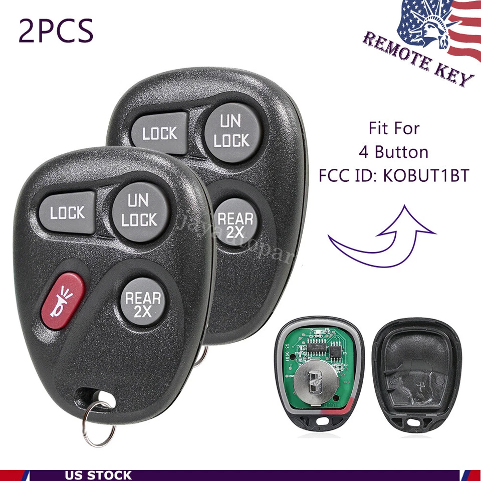 2 适用于 1998 - 2000 2001 年雪佛兰 Blazer 遥控无钥匙进入钥匙链 KOBUT1BT — 第 1/4 张图片
