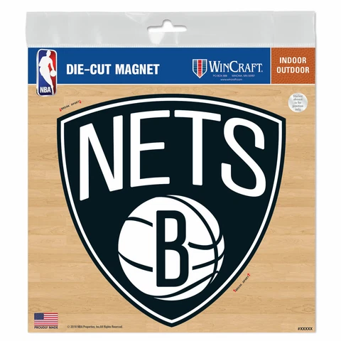 BROOKLYN NETS 6"X6" DIE-CUT MAGNET FOR INDOOR OR OUTDOOR USE HIGH QUALITY Cover