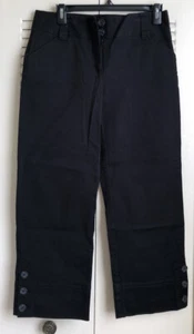 Charter Club New With Tags Women's Size 4 Cropped Length Black Capri - Picture 1 of 7
