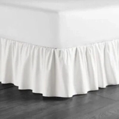 Bee & Willow Home Twin Ruffled Bedskirt 18" Drop White 39" x 75" - Image 1 of 4