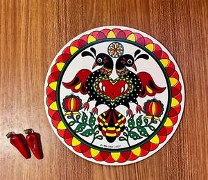 Pennsylvania Dutch Hex Sign 7.5” Birds Heart Artist Ivan Hoyt Vintage 1996 - Picture 1 of 5