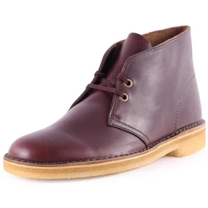 Clarks Original Men ** Desert Boots ** Wine Lea ** Limited Edition ** UK 6,7,8 G - Picture 1 of 4