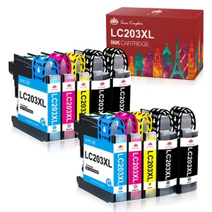 10x LC-203 LC203 XL Ink Combo For Brother MFC-J460dw MFC-J480dw MFC-J485dw LC201 - Picture 1 of 6