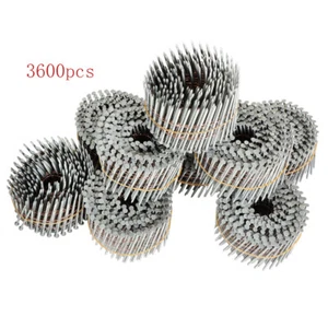 3600 piezas clavos de revestimiento 2-1/2” x 0,092” 15 grados bobina de alambre intercalado cabeza redonda completa - Imagen 1 de 10