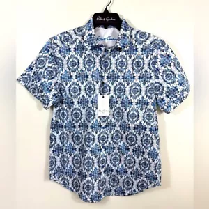 Camicia uomo Robert Graham Douglas manica corta tessuto | Taglia SMALL | Nuova con etichette - Foto 1 di 5