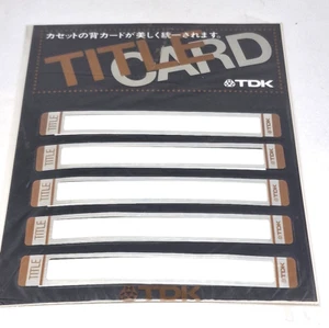 Juego de tarjetas de índice de título de cinta de casete de audio TDK 5 piezas (sellado) ¡Nuevo! - Imagen 1 de 10