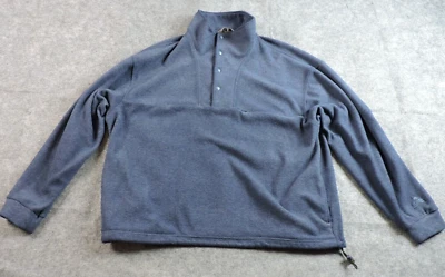Eastern Mountain Sports EMS Mens Large 1/4 Snaps Smokey Blue Thick Fleece Jumper - Image 1 of 4